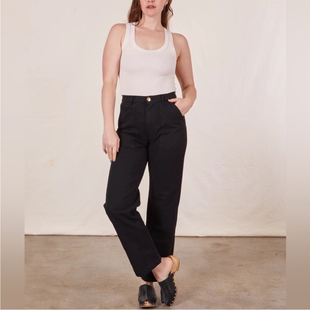 Big Bud Press Black High-Rise Straight Trousers